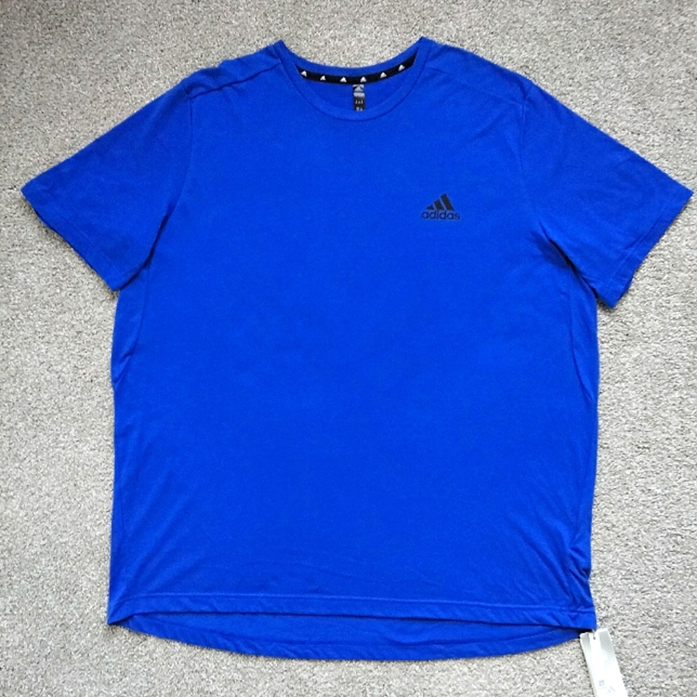 NWT 2XL Adidas M FR T Short Sleeve Royal Blue Crew Neck Active Gym T-Shirt NEW